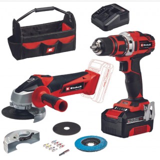 Комплект акумулаторни инструменти EINHELL TE-TK 18/2 Li Kit (CD+AG)