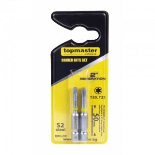 Накрайници T20 T25 TOPMASTER 50 mm 2 броя