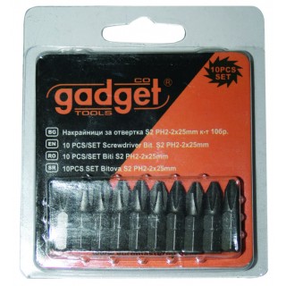 Комплект накрайници за отвертка GADGET PH2x25 mm, 10 бр.