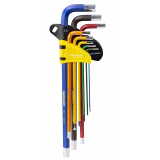 Шестограми цветни TOPMASTER 1.5-10 mm, 9 броя
