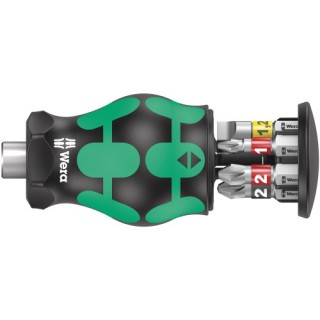 Отвертка с битове WERA Kompakt Stubby М2 - 6 части