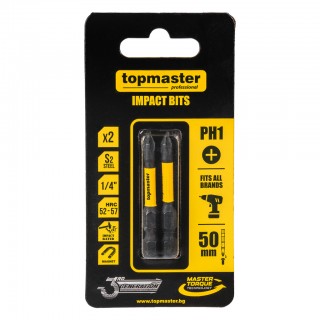 Накрайници ударни TOPMASTER 50mm PH1, 2 броя