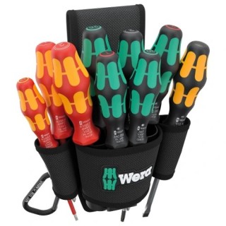 Комплект отвертки в чанта за колан WERA 9620 - 10 части