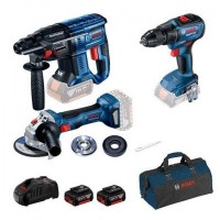 Акумулаторен промо комплект Bosch GBH 180-LI + GSR 18V-50 + GWS 180-LI