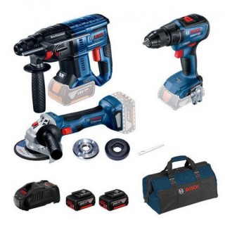 Акумулаторен промо комплект Bosch GBH 180-LI + GSR 18V-50 + GWS 180-LI