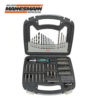 Комплект свредла и битове MANNESMANN 75 части
