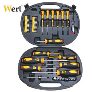 Комплект ръчни инструменти WERT - 49 броя